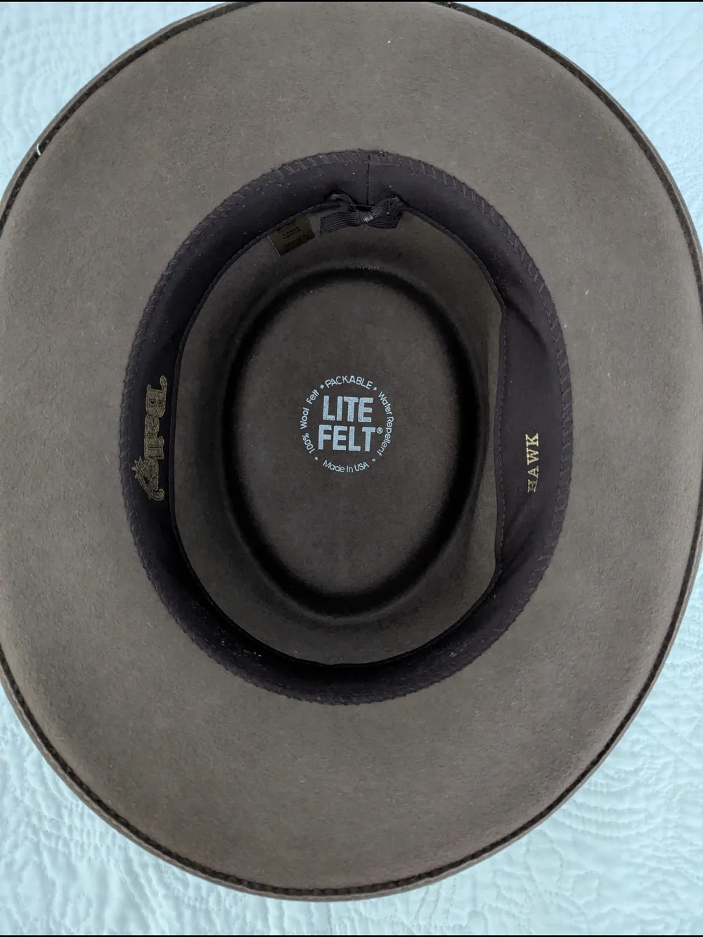 Bailey Men's Dark Brown Felt Western Outback Hat with Leather Band, New